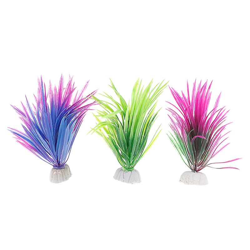 زخرفة اصطناعية خضراء نبات العشب خزان الأسماك حوض السمك وهمية ديكور البلاستيك