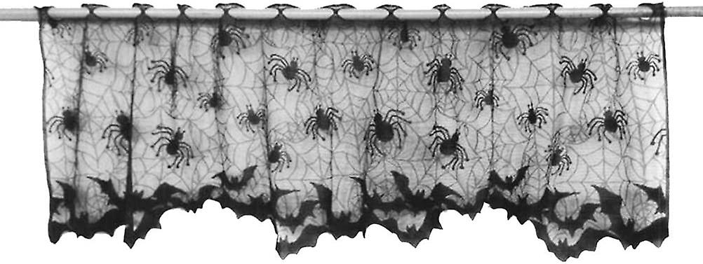 Spider Web Bat Curtain Trim (svart)