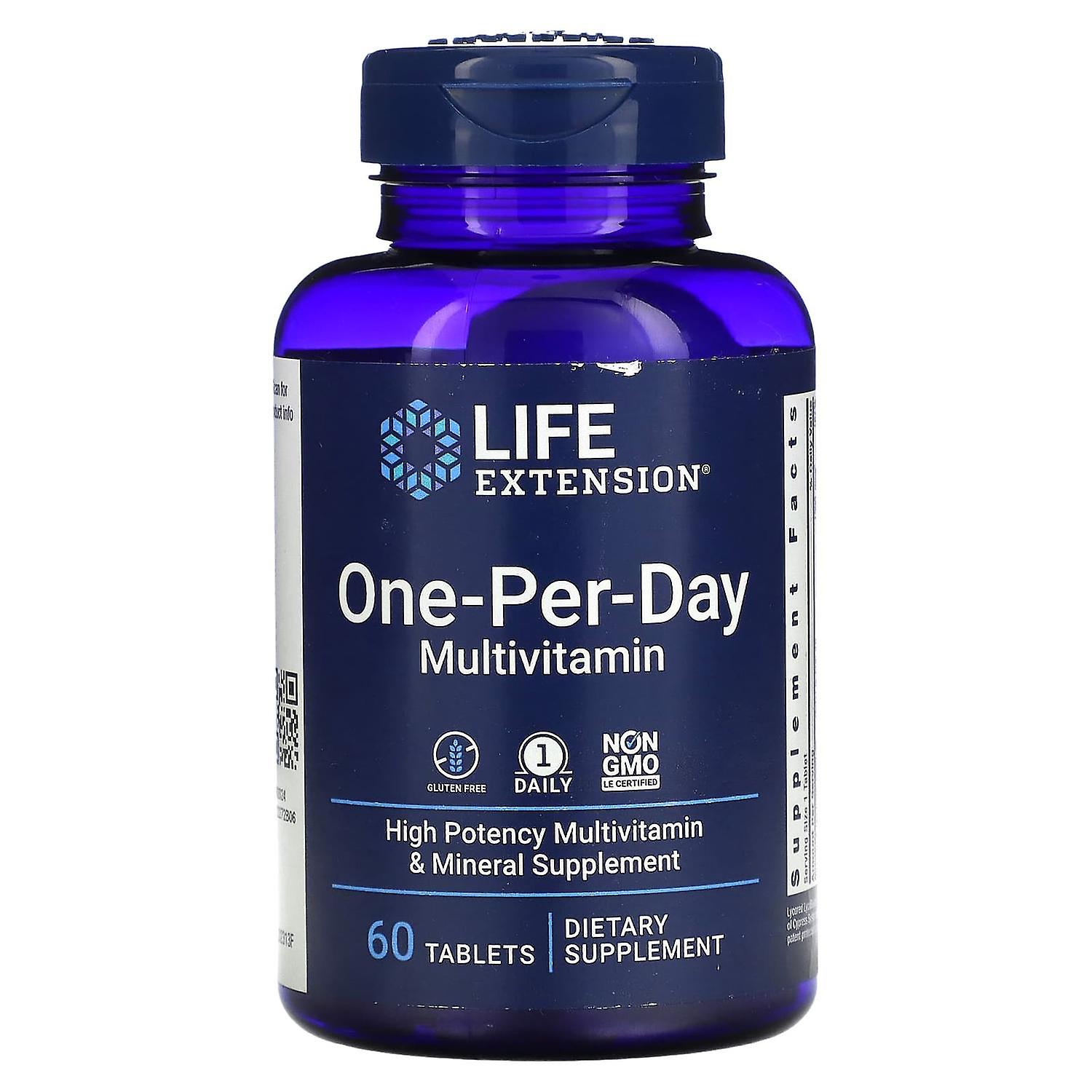 Life Extension, فيتامينات متعددة مرة واحدة في اليوم، 60 قرص