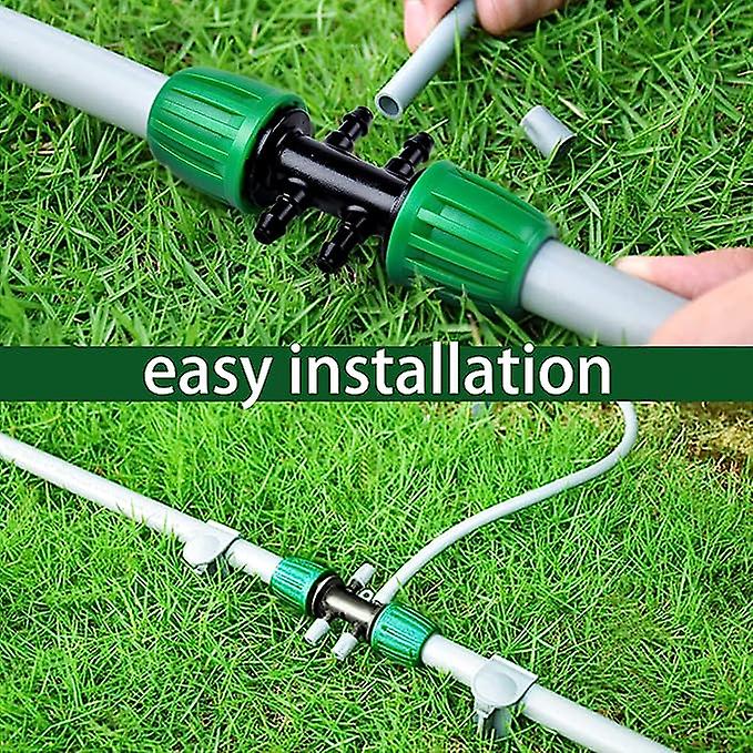 SHILIU-Connecteur De Tuyau D'irrigation De Jardin, Connecteurs En T Barbele Irrigation Goutte A Goutte Pour Tube D Irrigation 1 2 P