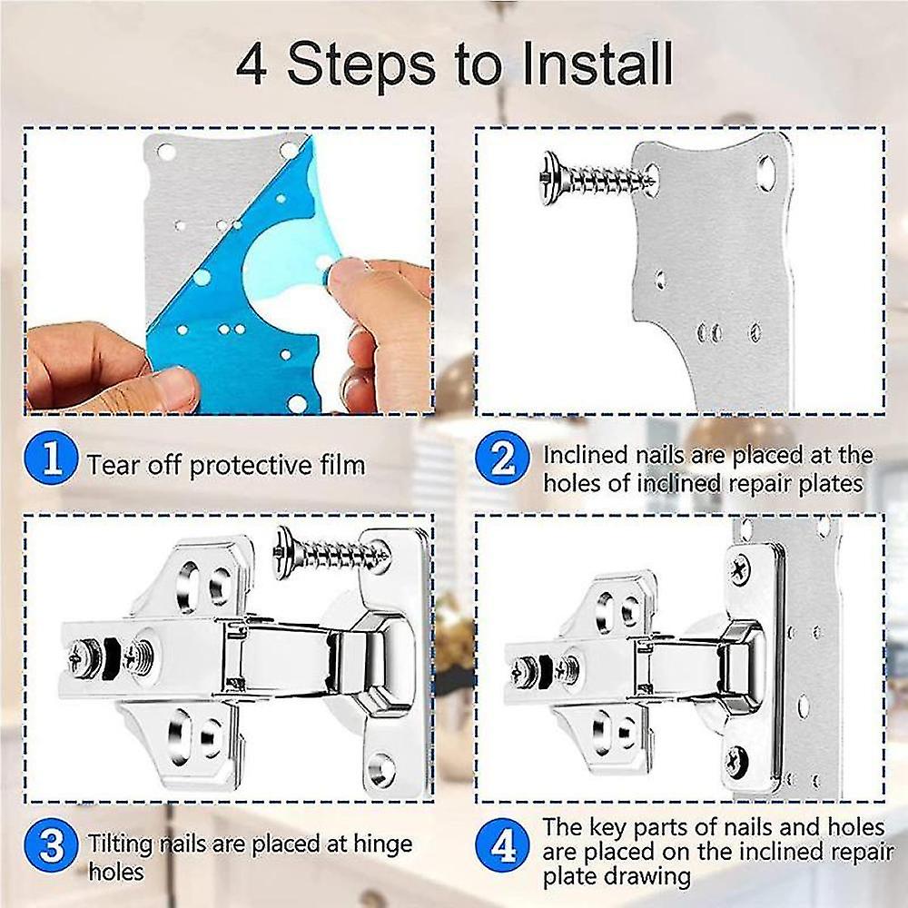 10pcs Hinge Repair Plates Kitchen Cabinet Wardrobe Window Door Hinge