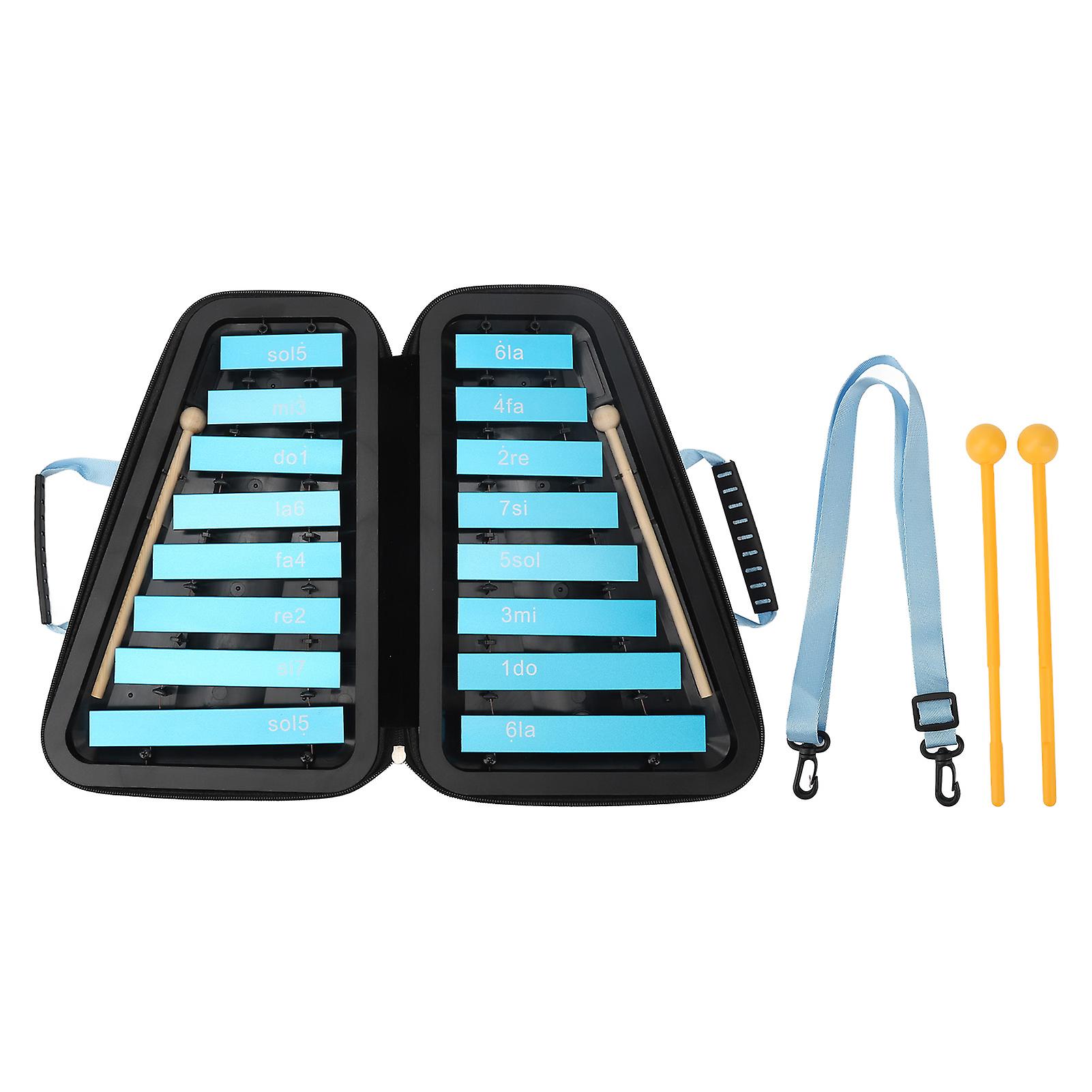 Resonator Bells Blue Music Instrument Glockenspiel Chromatic Resonator Bells for Kids Children