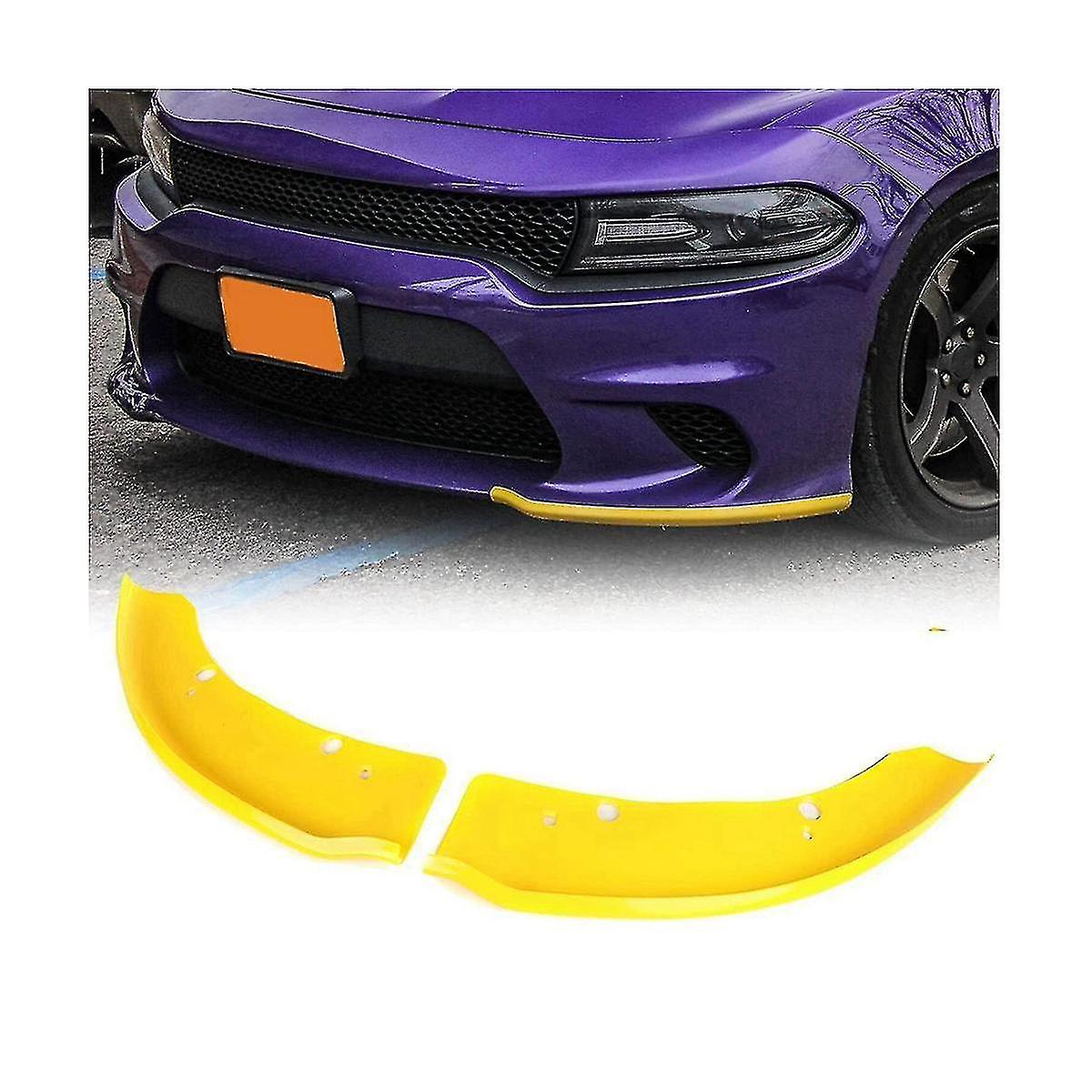 1 Pair Front Bumper Lip Splitter Spoiler Protector Yellow For Charger 68327084aa 68327085aa