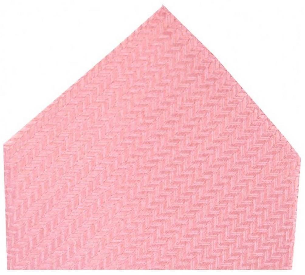 David Van Hagen Herringbone Silk Handkerchief - Pink