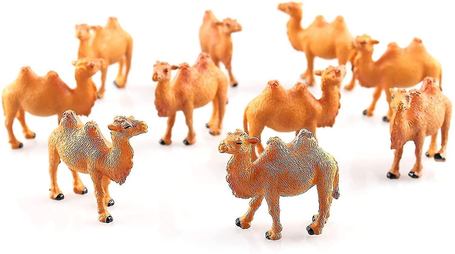 11 Piece Hand Painted Camel Figurines - Miniature Animal Collection For Decor