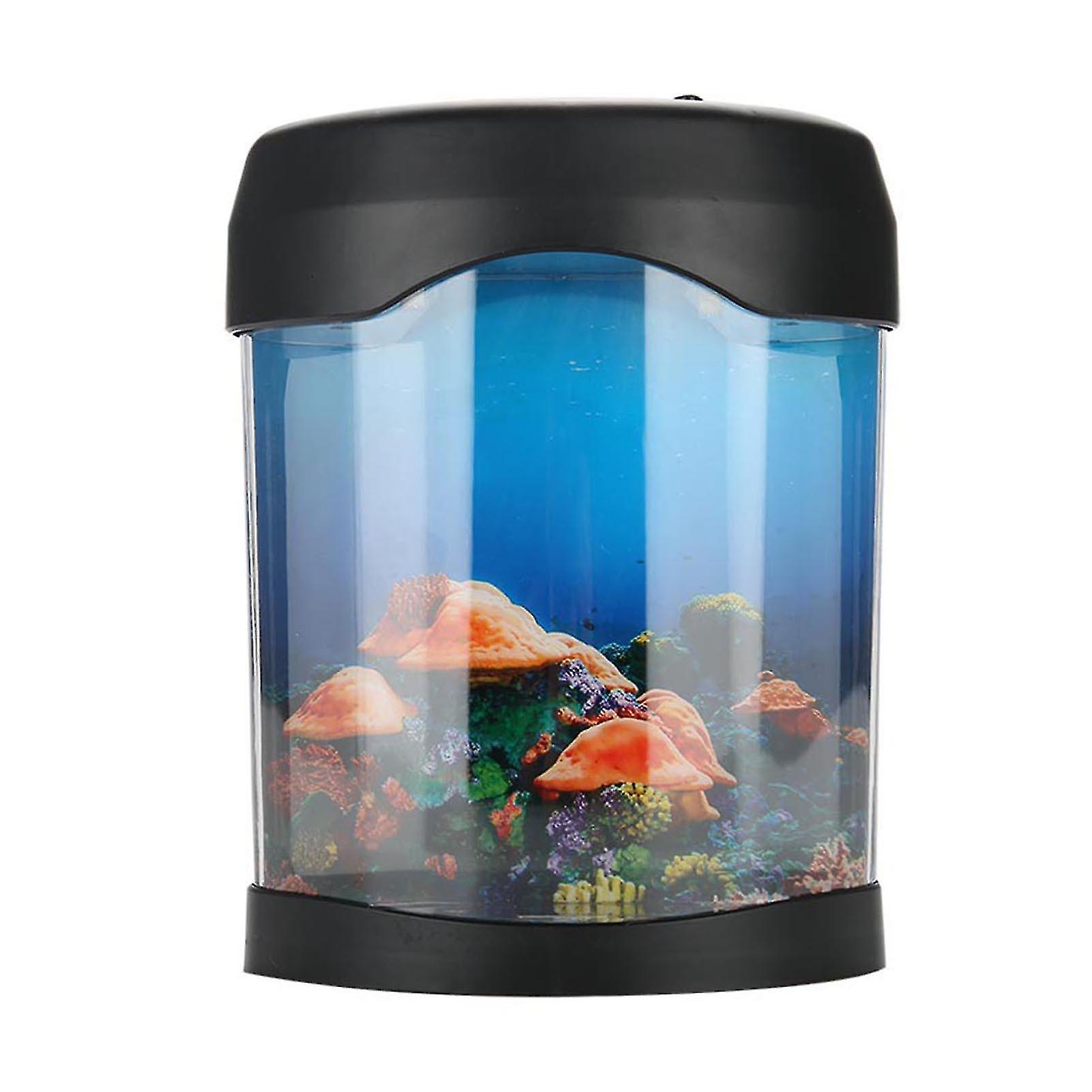 Fish Tank Light,USB Aquarium Light Desk Mini Fish Tank Mood LED Lighting Color Changing Night Lamp