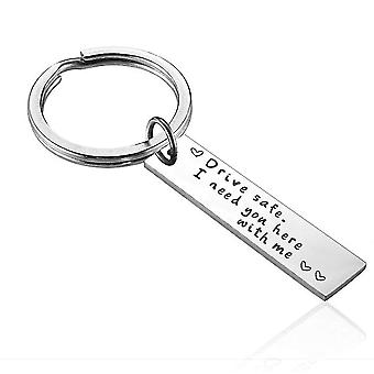 Drive Safe Keychain Fathers Day Gifts For Dad Mom Boyfriend