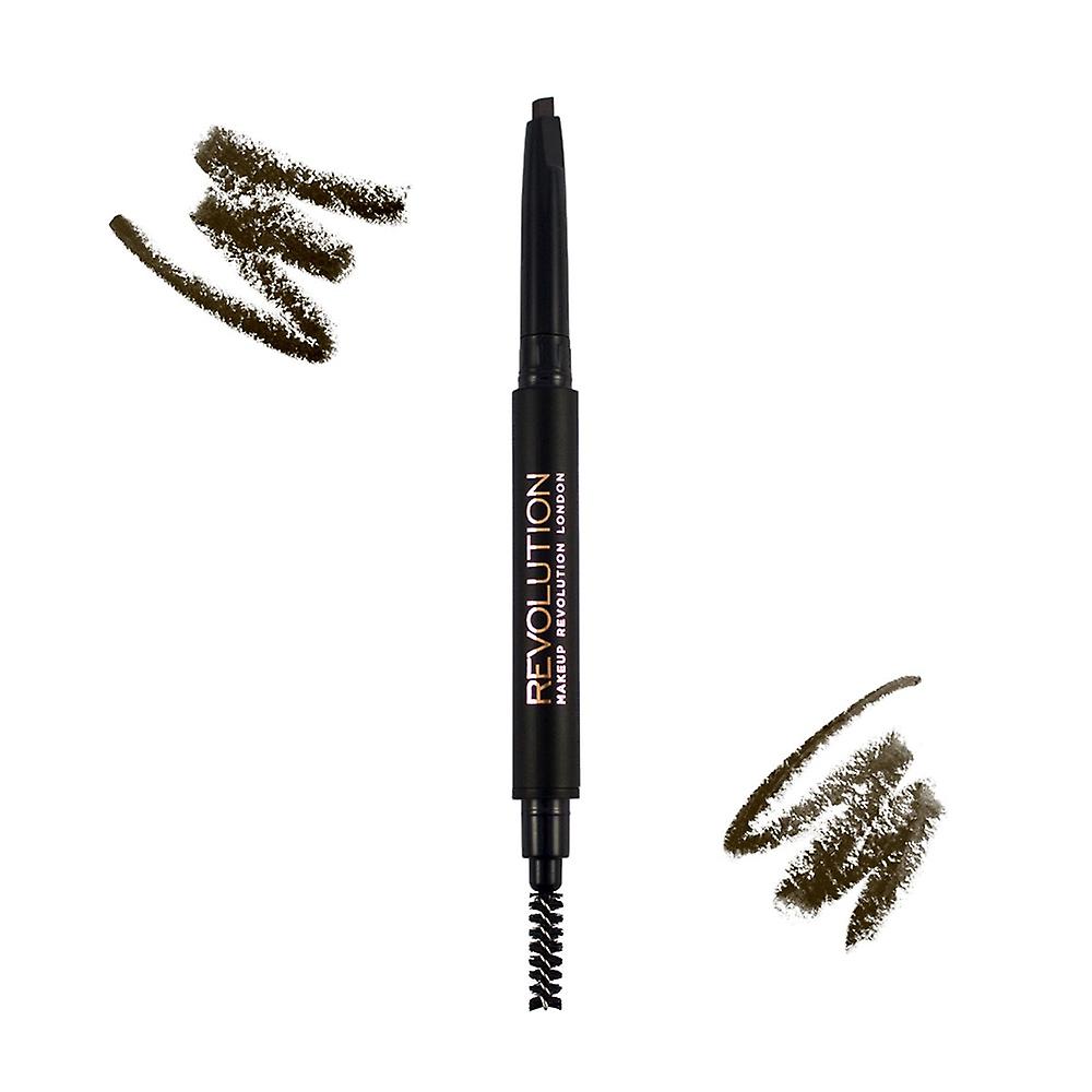 Make-up revolutie Duo brow potlood medium bruin