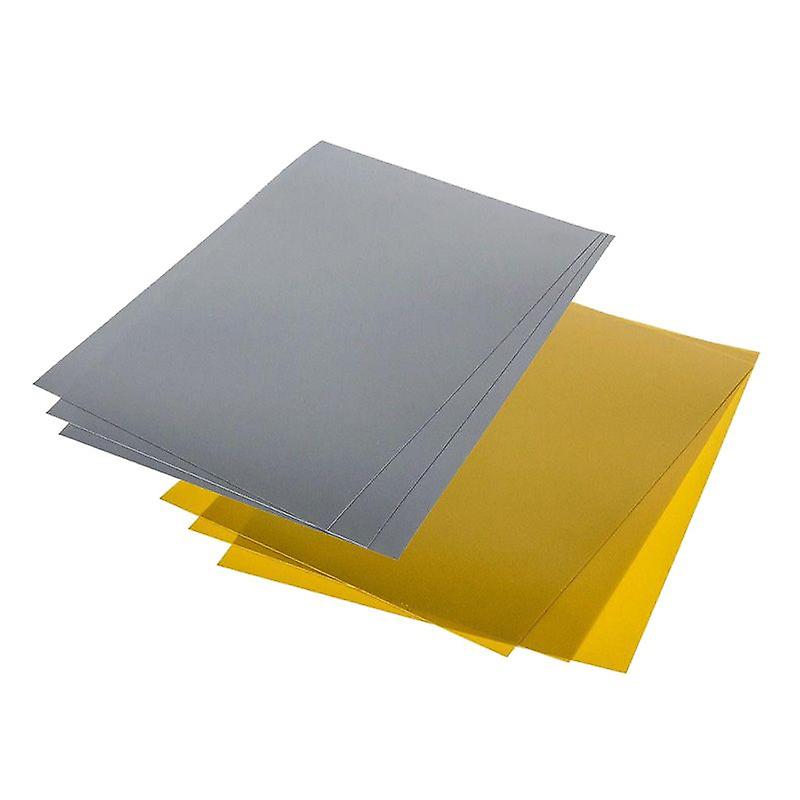 Crazy plastic 14 metallic sheets - gold-silver