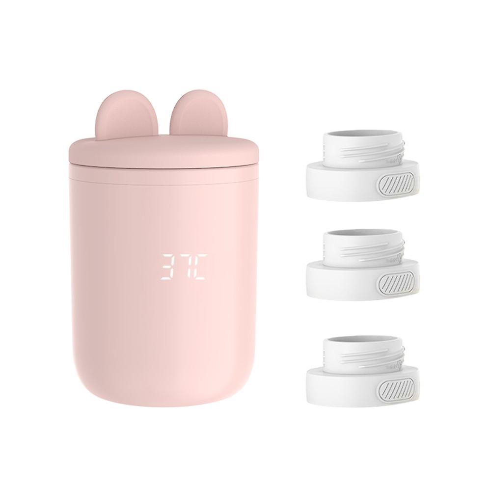 Portable Baby Milk Bottle Warmer Wireless Milk Heater 4 Levels Adjustable Temperature Waterproof Bui