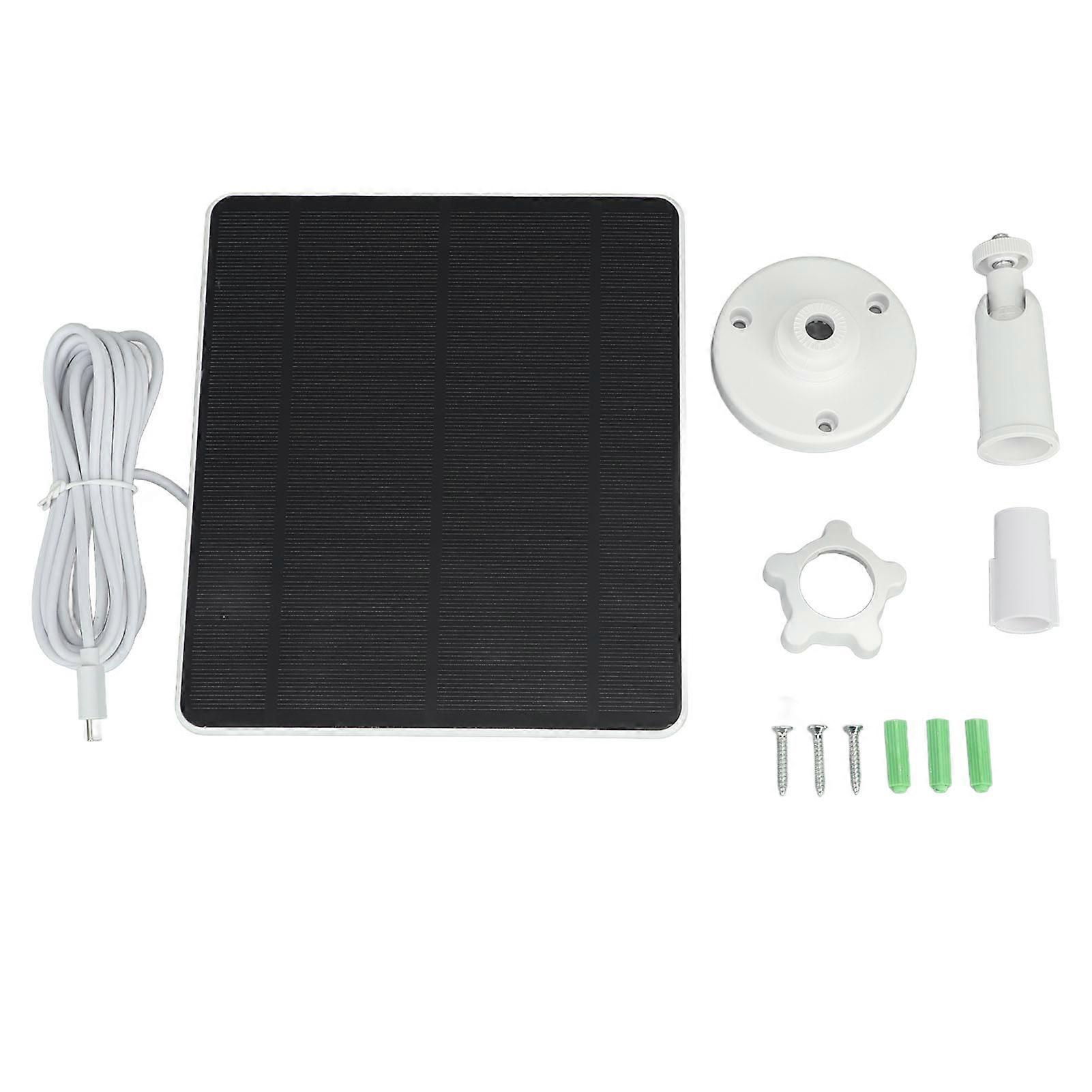 5W Waterproof Solar Panel with Adjustable Bracket for Outdoor Cameras