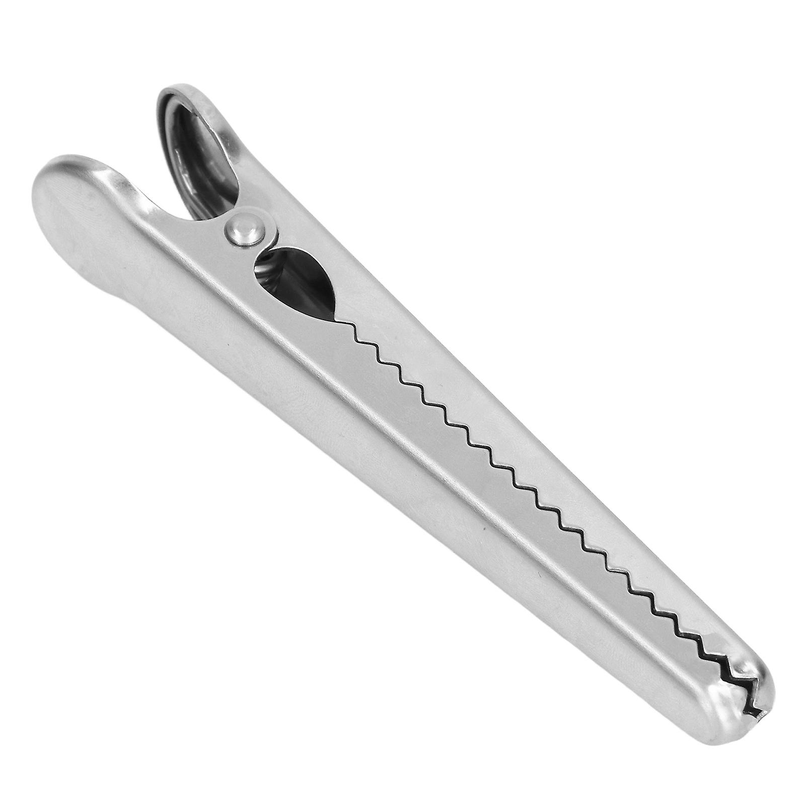 Sealing Clip Length 11.6cm Comfortable Handle Rugged Design Internal Tooth Design Kitchen ToolsSilver