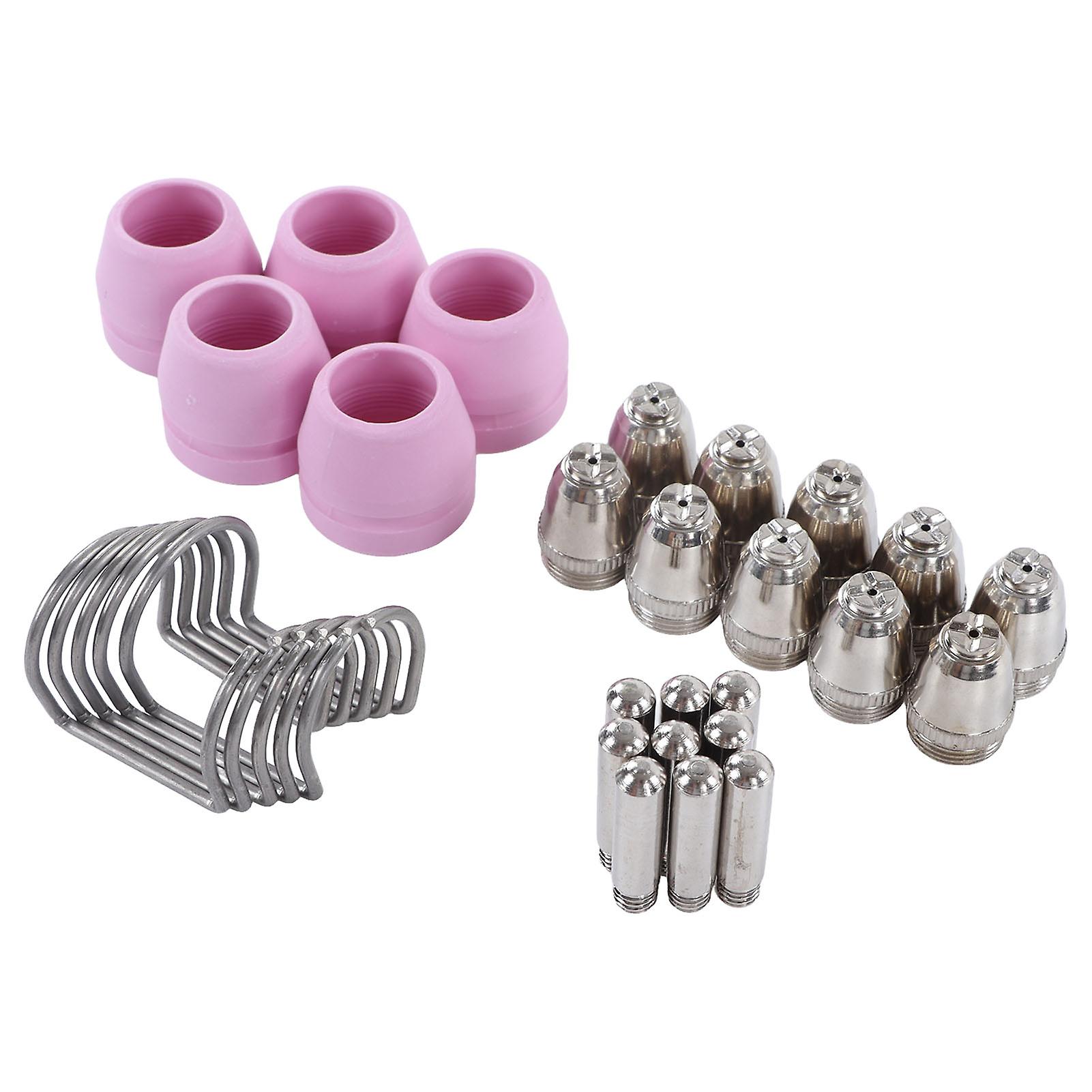 30PCS Plasma Torch Consumables ABS Easy Replacement Electrode Nozzles Cups Kit for Small Commercial Project