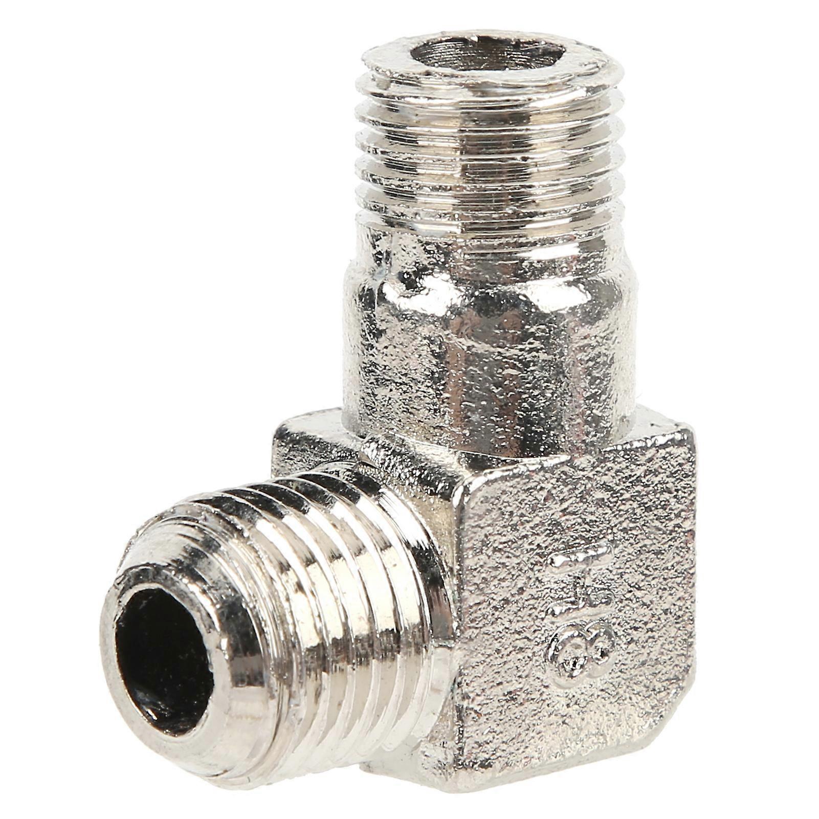 Right Angle 1/4 x 14 Zinc Alloy Thread Pipe Joint Accessories Right Angle Air Pump Connection Elbow