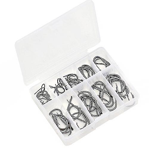 50Pcs/Lot Assorted Barb Fish Hooks Bait Lure Tackle Sharpened Fishing Tools Box