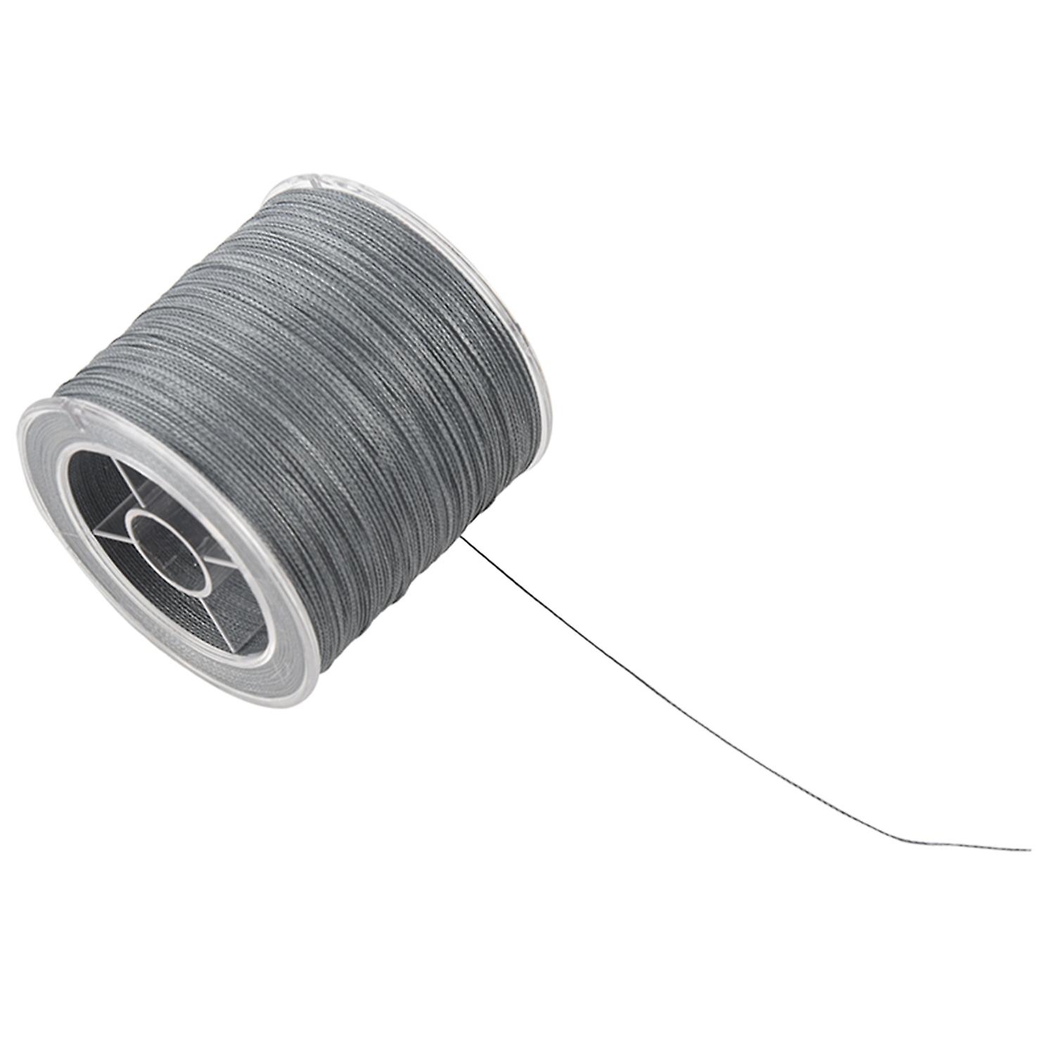500M 50LB Colorful 4 Strands Multifilament PE Braid Fishing Line (Grey)