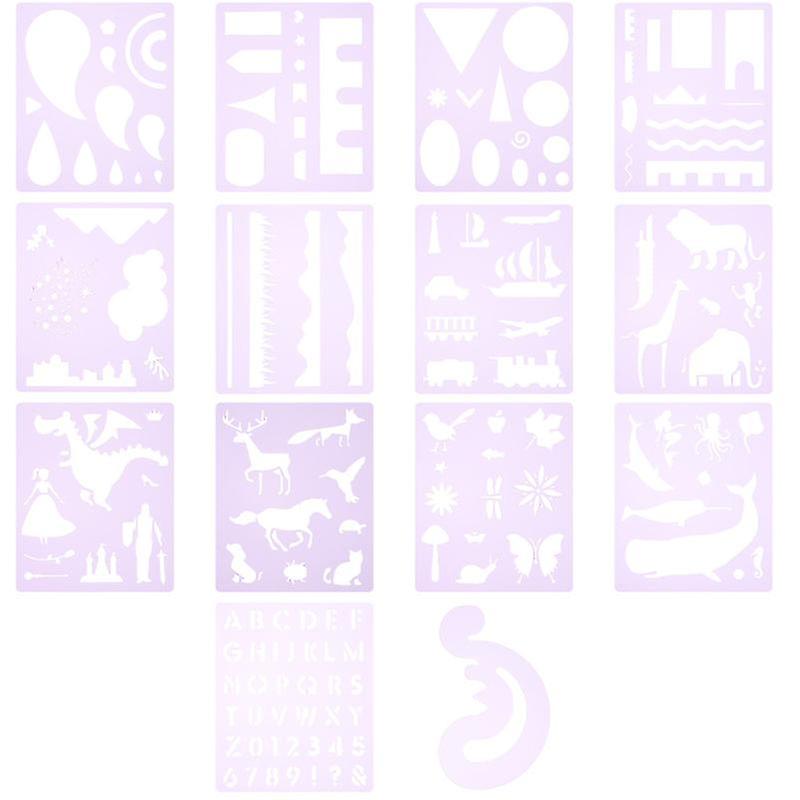14pcs Stencil Template