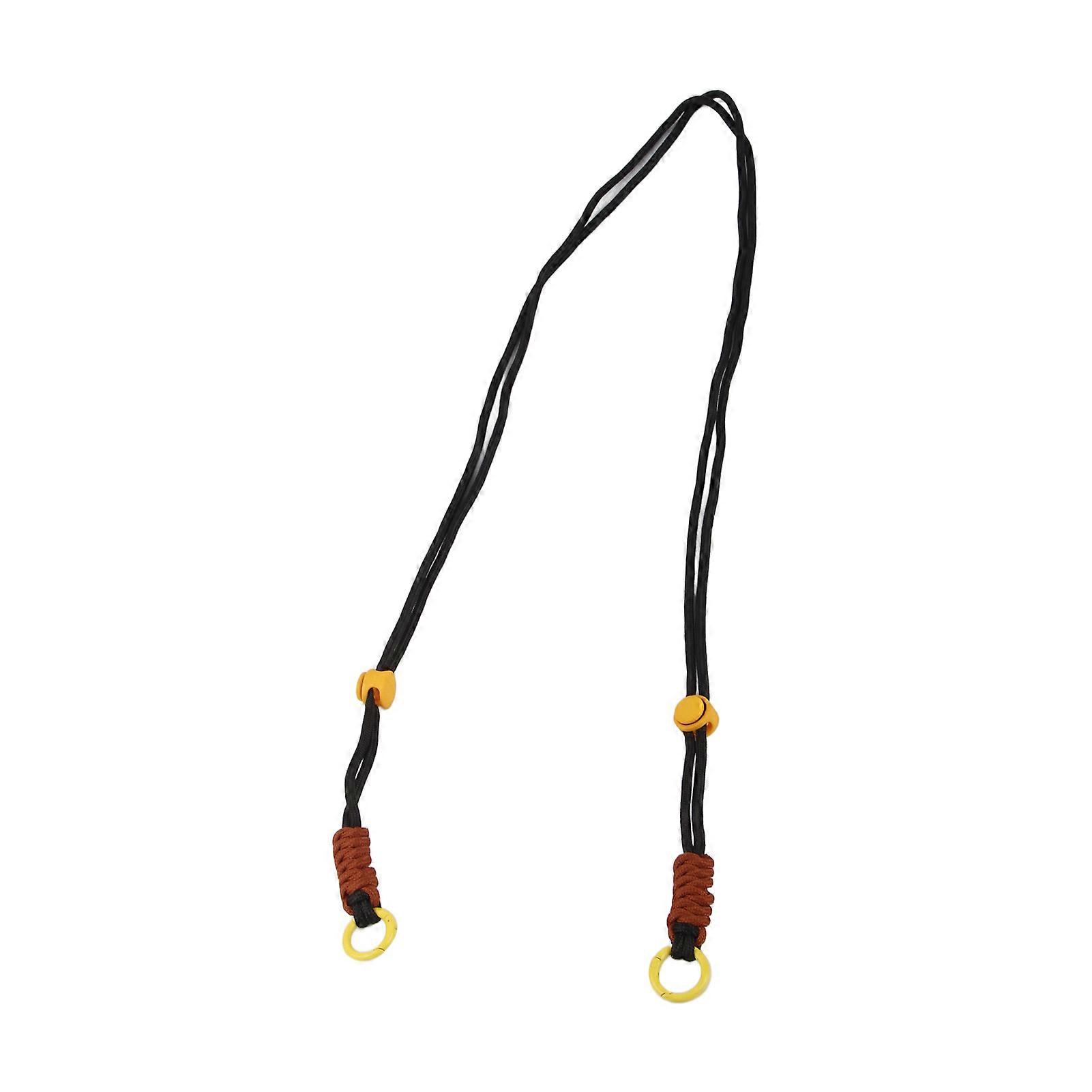 Braided Polyester Camera Neck Strap 120cm Lightweight Black