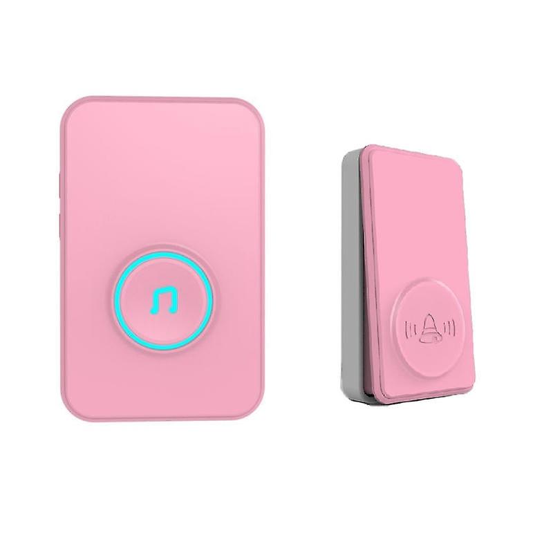 Self-powered Wireless Music Doorbell Self-generating Long Distance No Battery Pink Eu Us Plug
