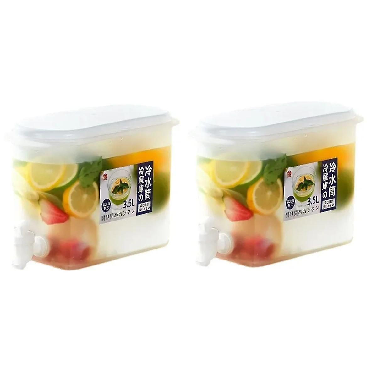 3.5L Large-Capacity Cold Water Bottle, Cold Water Bottle with Faucet, Refrigerator and Iced Drink Box
