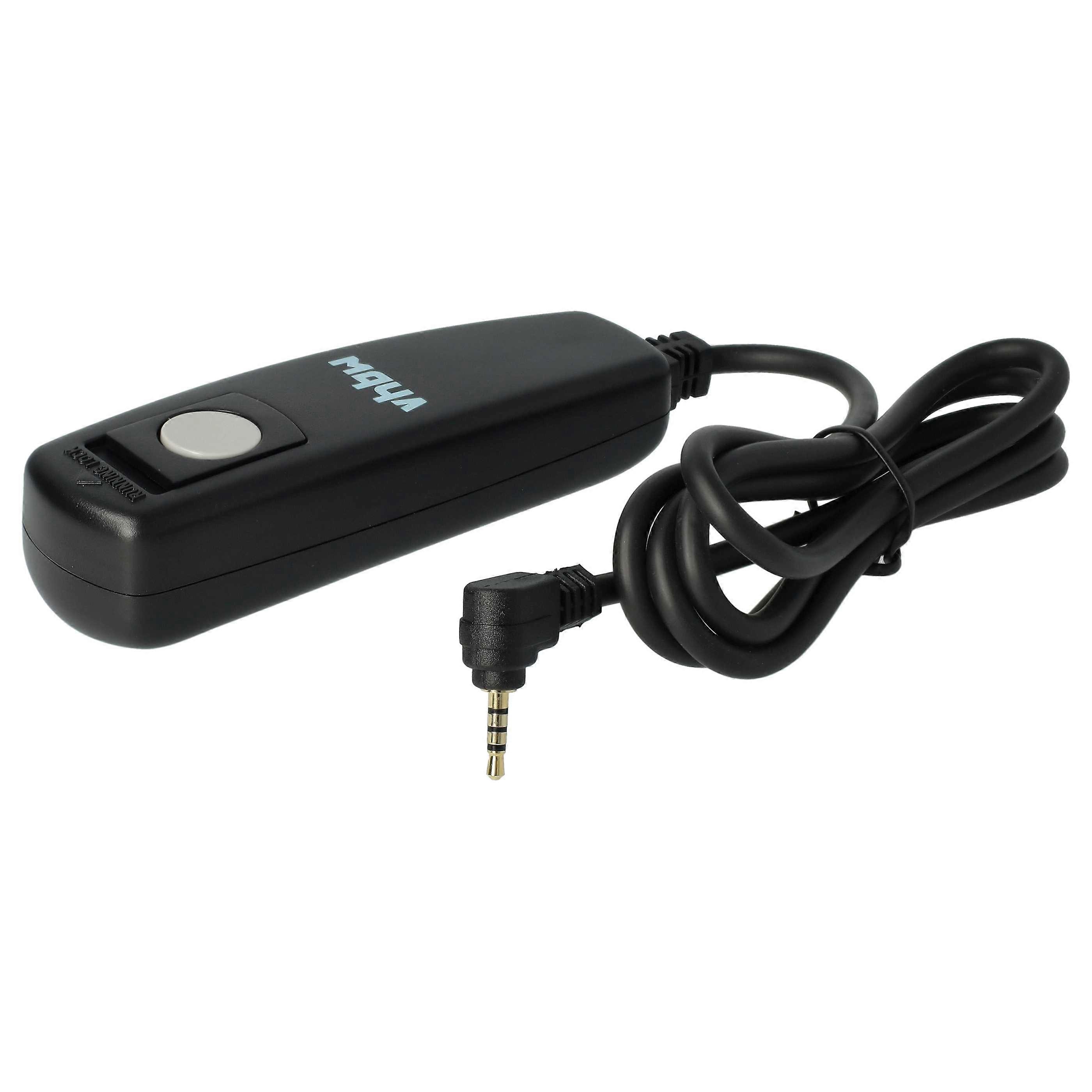 Câble de télécommande vhbw compatible avec appareil photo Panasonic Lumix DMC-GH1, DMC-G70, DMC-GH2, DMC-G7, DMC-GF1, 1 m, fonction déclencheur à 2 niveaux