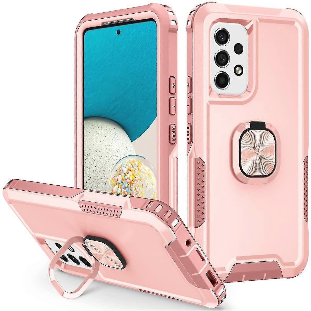 Caixa à prova de choque do corpo militar compatível com Samsung Galaxy A53/a73/a33 com 360 ring kickstand