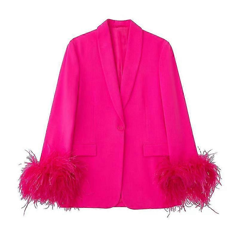 Damen Langarm Open Front Blazer Casual Work Office Jacke