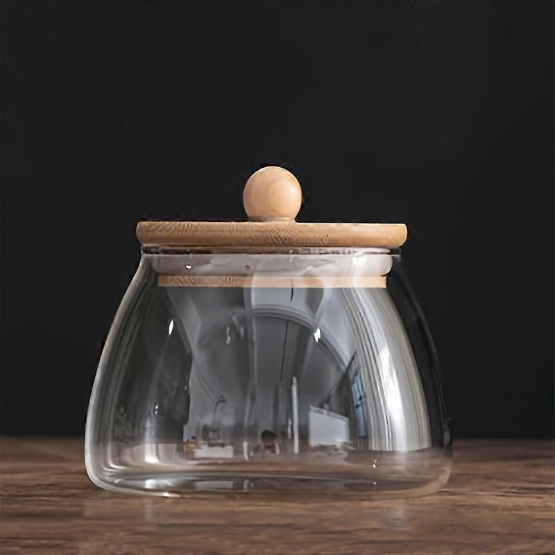 Barattolo ermetico in vetro "Sleek Design" per cucina - Trasparente, perfetto per snack, frutta secca e tè - Contenitore per la conservazione degli alimenti durevole