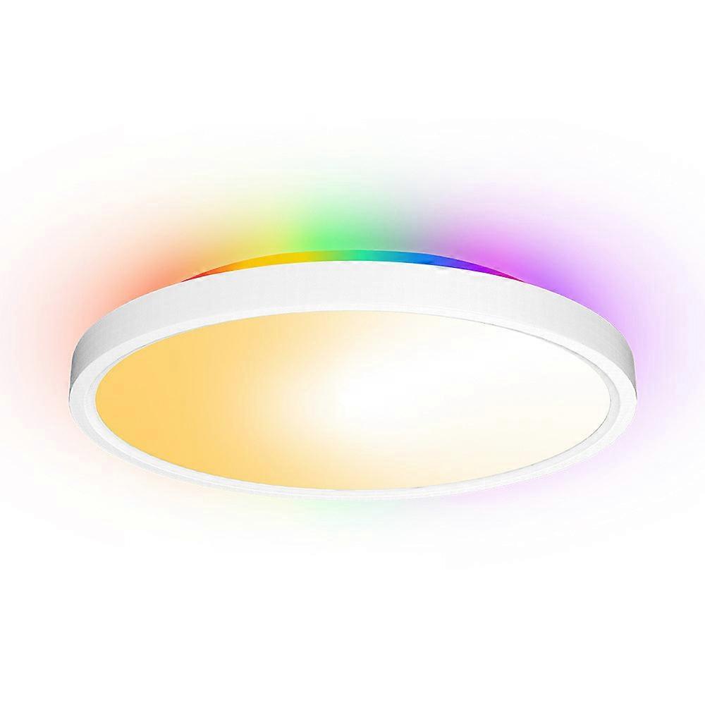 Led Ceiling Light 30w 2700lm Round Flat Panel - Wifi & Bt Rgbic/cct/rgb, 2700k - 6500k Dimmable Color Changing Light