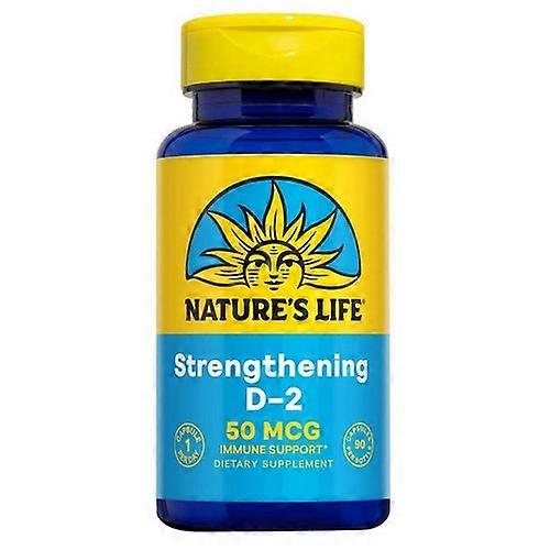 Nature's Life 维生素 D-2 麦角钙化醇，2000 IU，90 粒胶囊（1 包）
