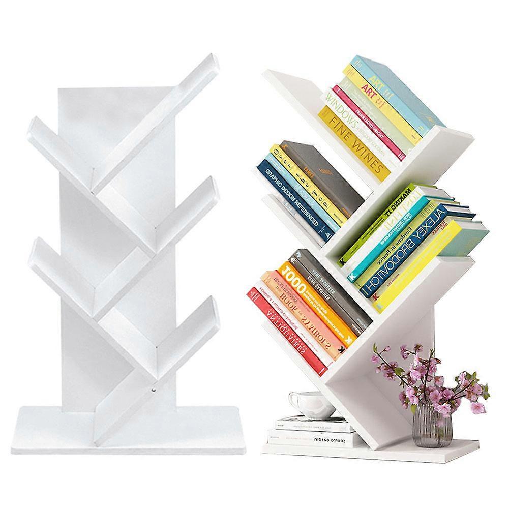 Rustic Standing Tree Bookshelf Wood Display Rack | Fruugo UK