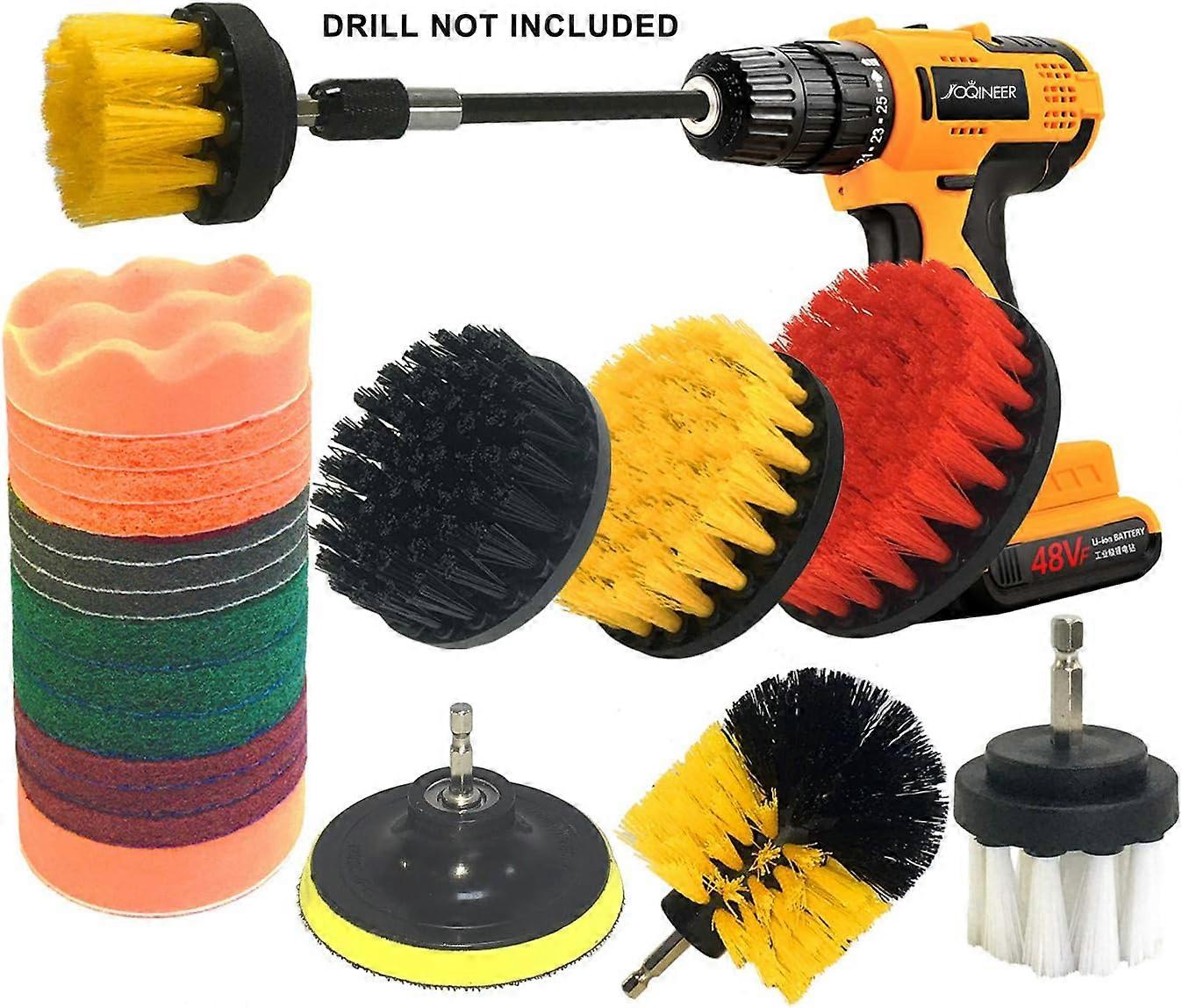 23-piece set for drill brushes, electric drill brush kit,Carp Cleaning brush kit