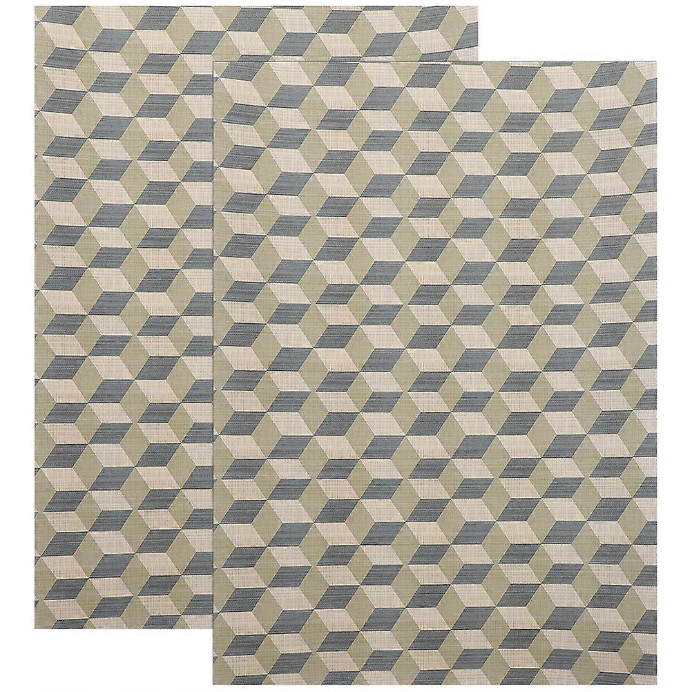 2Pcs Doll House Floorboard Mini House DIY Floor Sheet Simulated Tile Flooring