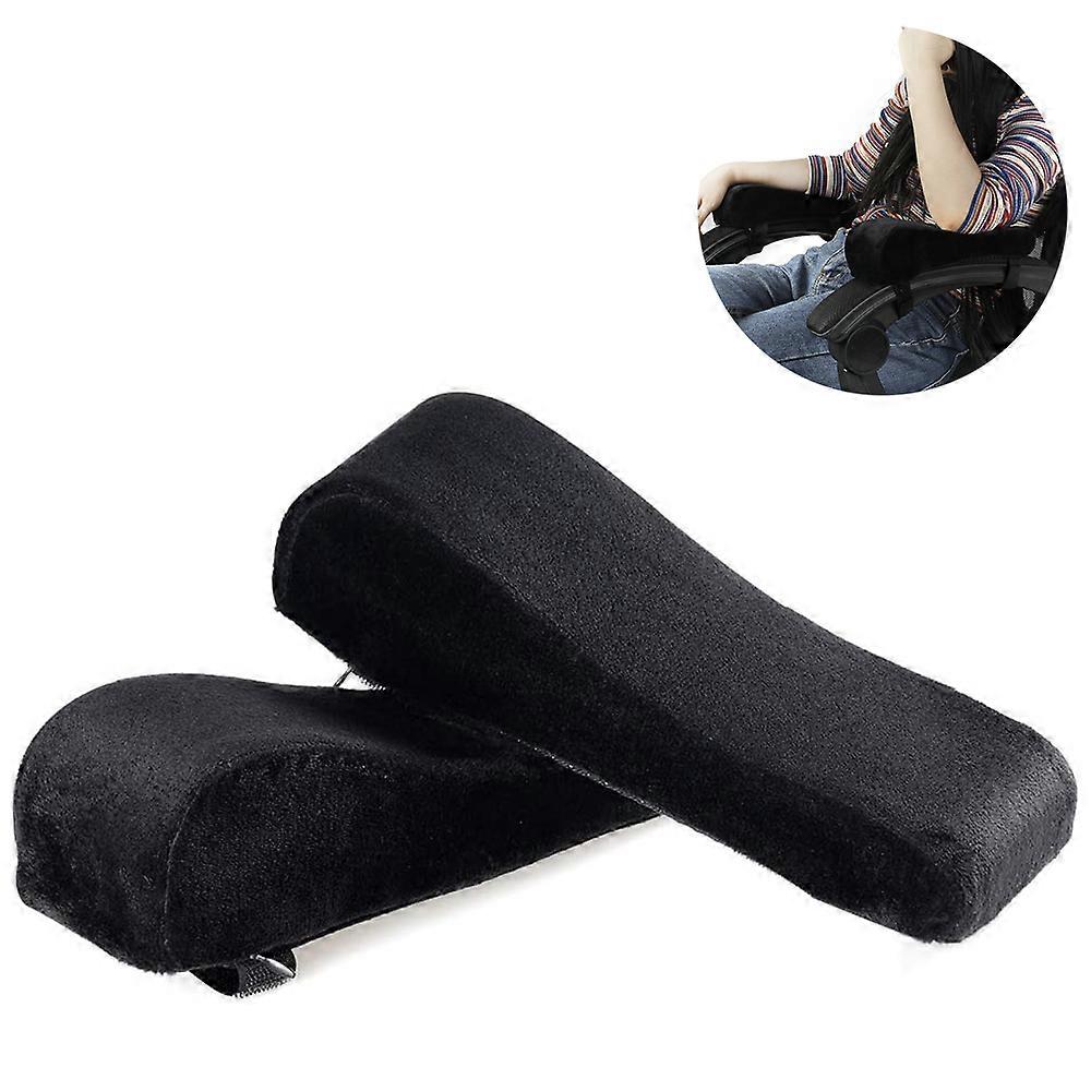 Upgrade Your Office Chair Comfort with 1pair Memory Foam Arm Rest - Office Chair Armrest Pads & Elevated Sloped Design
