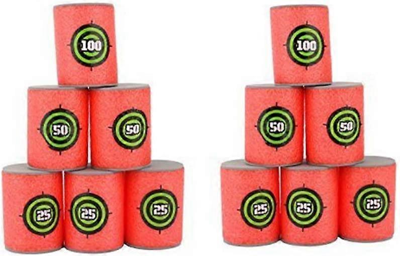12pcs Soft Foam Target Cans for Nerf Guns Games