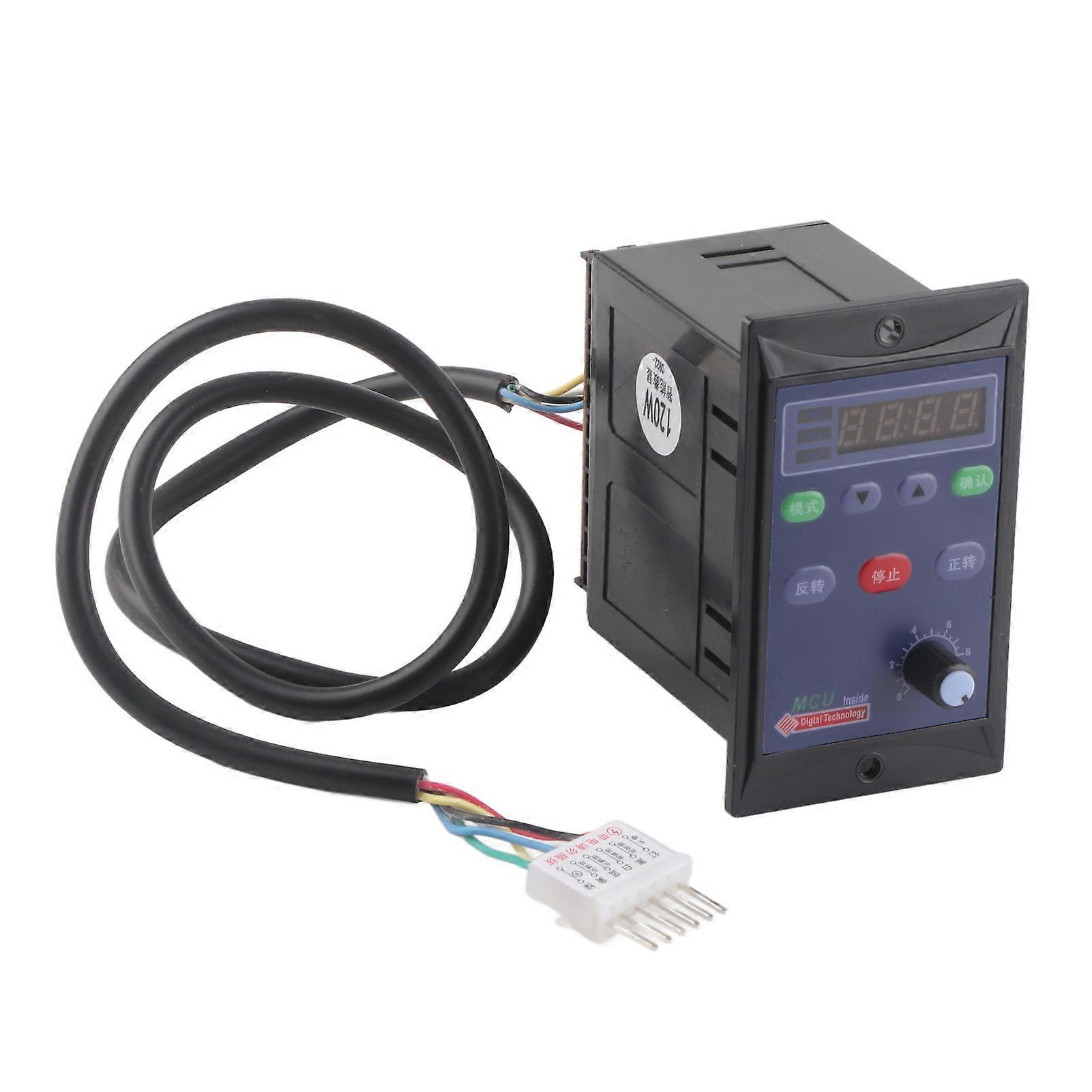 AC 220V 6?200W Digital Speed Controller Motor Speed Control Unit 0?100% (120W Single Row 6 Pin) YEMAA