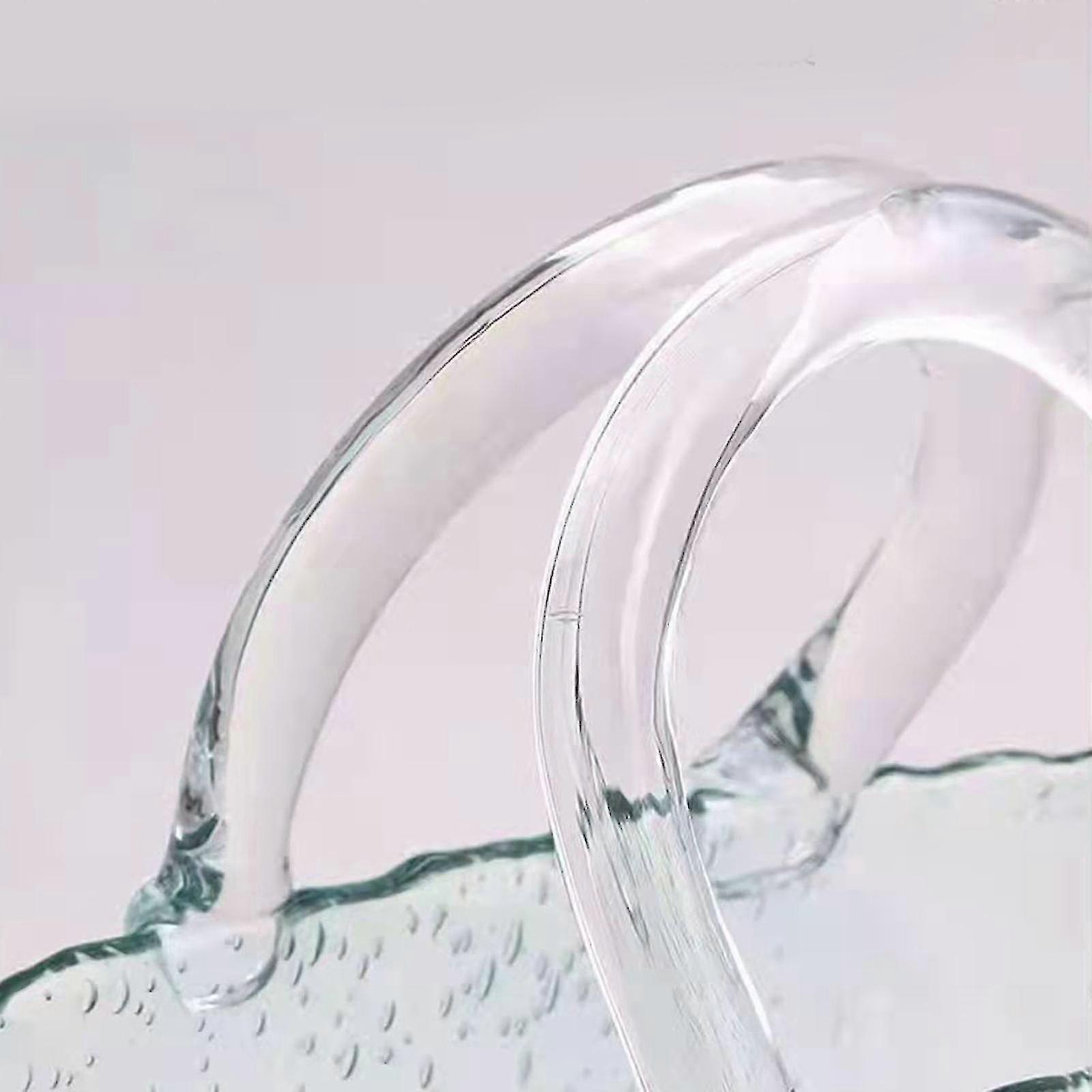 Vaso trasparente a forma di borsetta, vaso di fiori in vetro trasparente per decorazioni da sposa a casa-YuJia