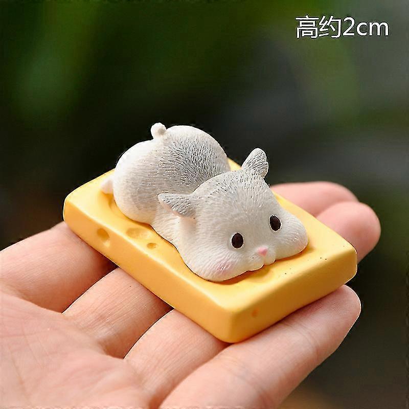 4パックハムスターフィギュア動物玩具ケーキデコレーション、おとぎ話ガーデンミニハムスターフィギュアコレクティブルトイセットクリスマス誕生日ギフトテーブルデコレーション用