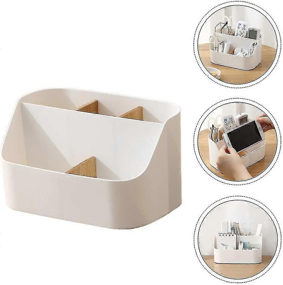 Plastic Desk Organizer Cosmetic Organizer Storage Makeup Box Remote Co