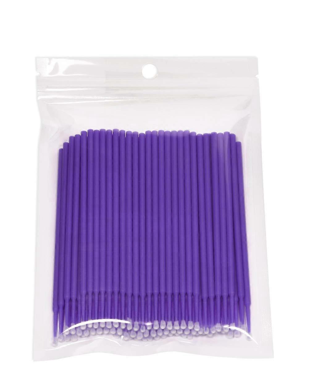 1Bags Eyelash Swabs 2.0mm Head Diameter Multifunctional Micro Applicator (Purple (Medium))