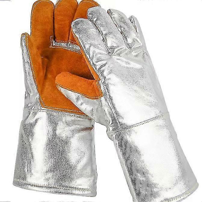 قفازات مقاومة درجات الحرارة العالية 1000 درجة مقاومة للحريق مقاومة للحروق العزل الحراري ذوبان الألومنيوم