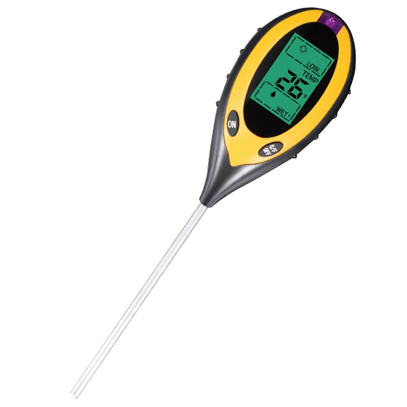 4-in-1 Soil Test PH Moisture Meter Light Temperature Tester Garden Plant Flowers Soil Monitor Tool Multi-Functional Bonsai Moisture PH Analyzer for Ga