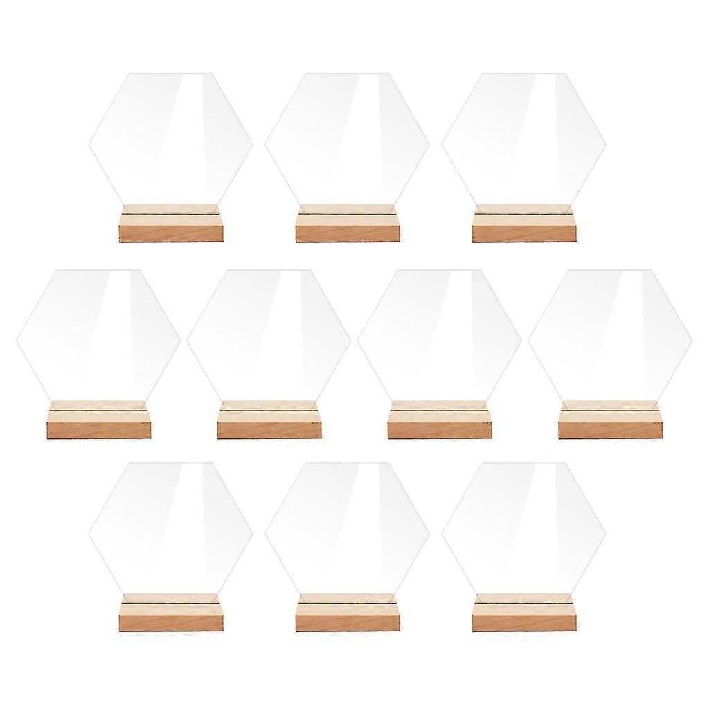 10 قطع حامل تسجيل الجدول مع علامة عرض الجدول قاعدة خشبية علامات الوقوف للحزب