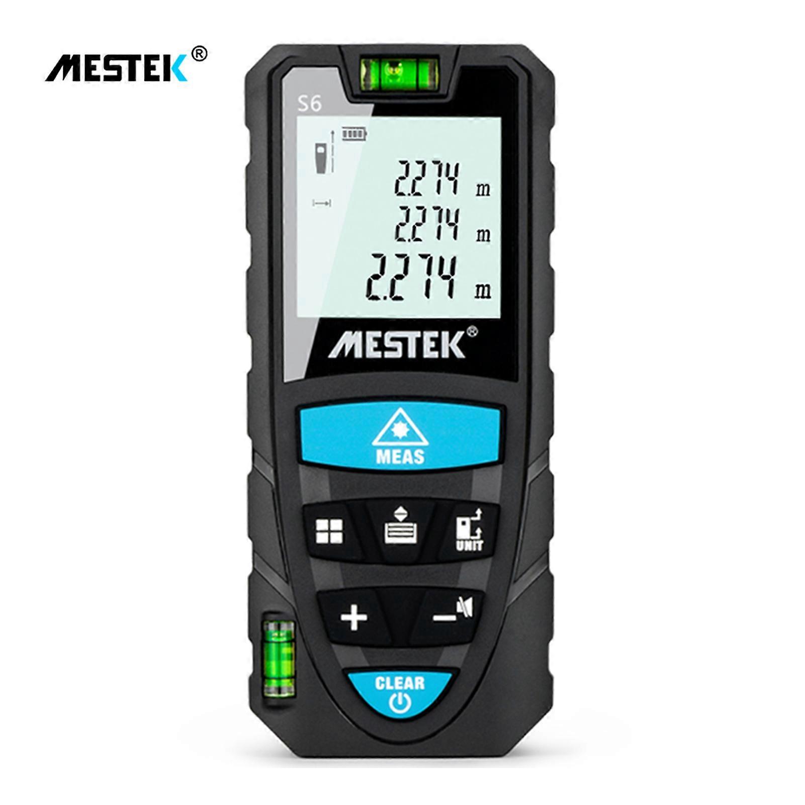 MESTEK Portable Handheld Digital Laser Rangefinder 100m Intelligent High Precision Infrared Electronic Ruler Double Physical Level Bubbles Laser Ruler