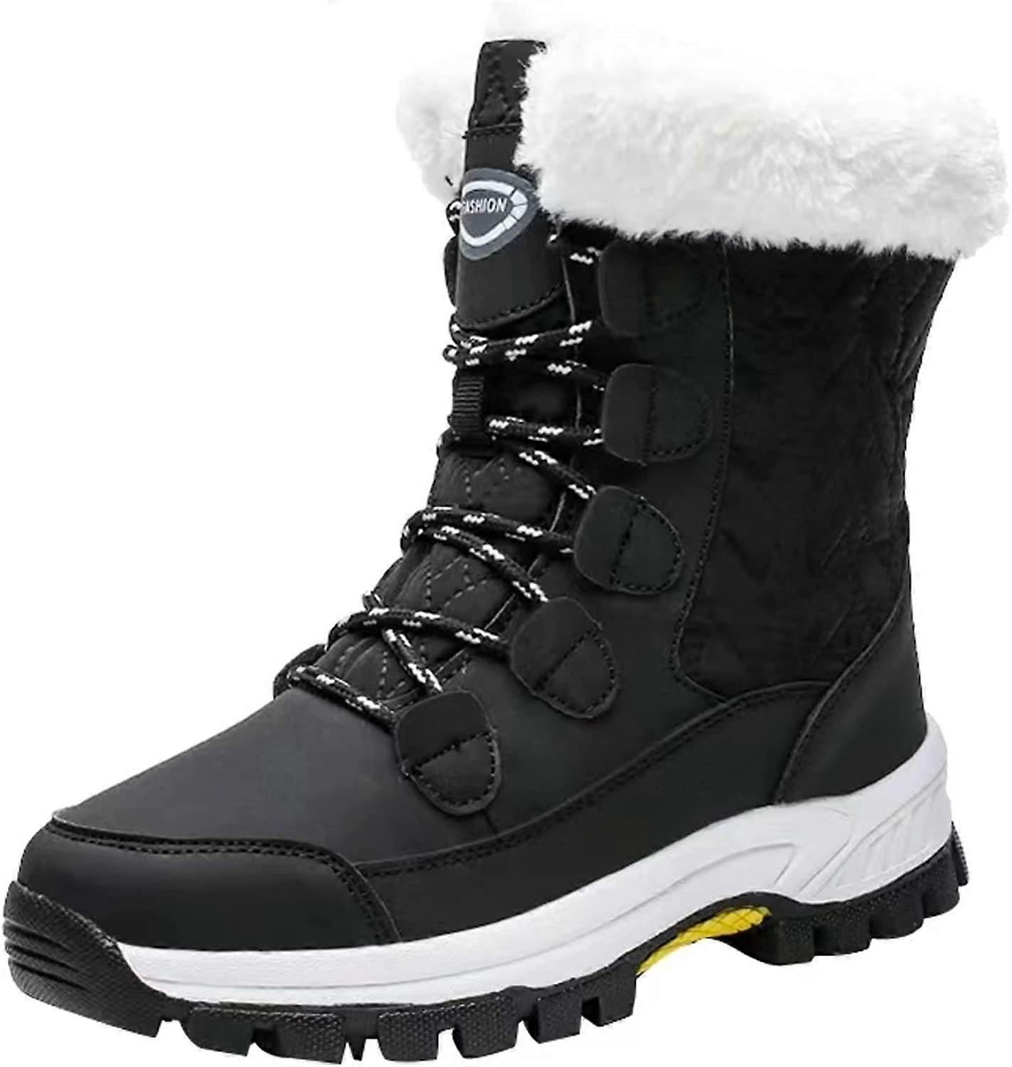 Women's Snow Boots Anti-Slip Waterproof Winter Fur Lined Warm