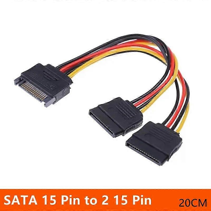 SATA II Hard Disk Power 15Pin SATA To 2 15Pin/4Pin IDE Molex to 2 of 15Pin/SATA 15Pin to Molex IDE 4Pin HDD Power Adapter Cable