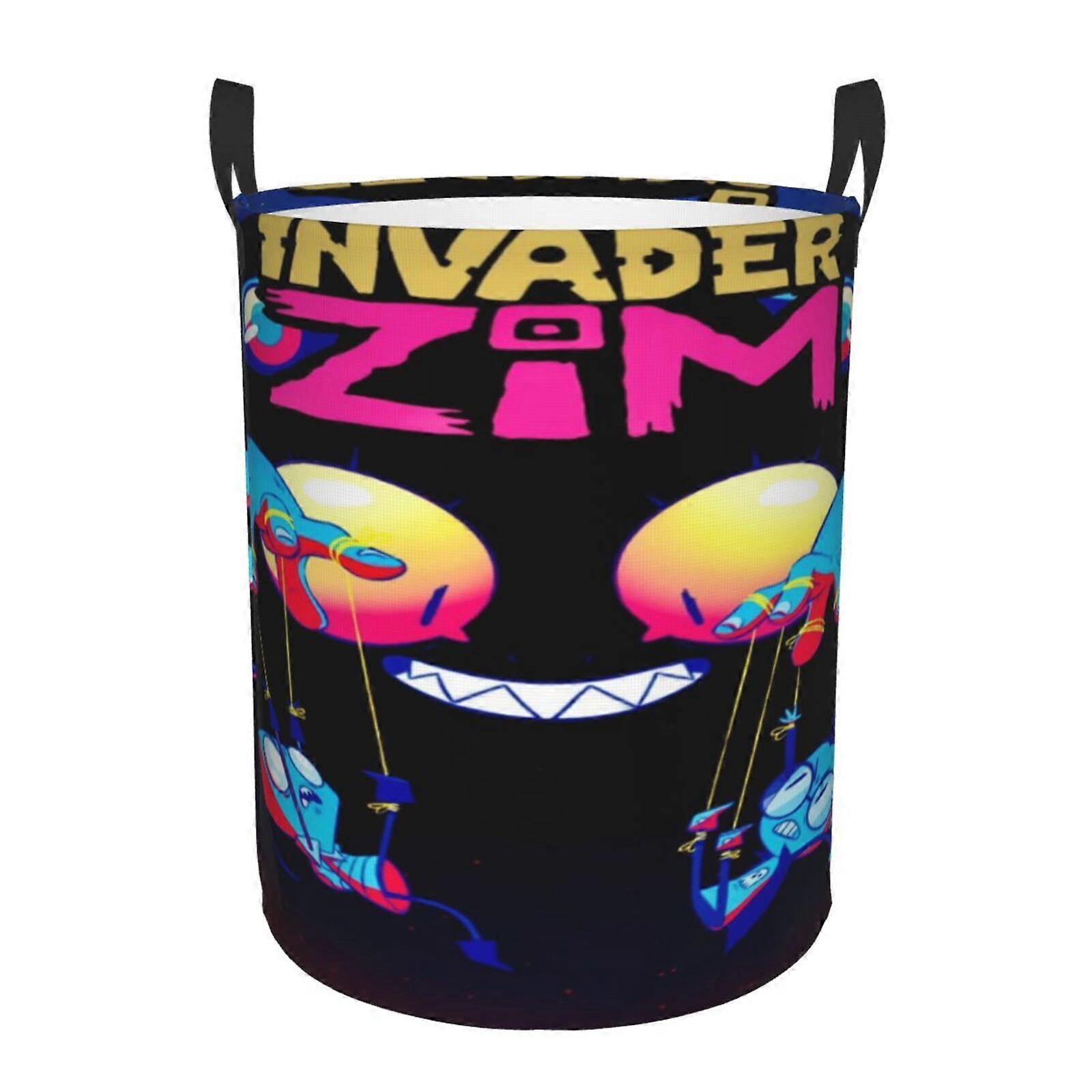 Invader Zim 3d Grafische Vlam Wasmand Brand Vlam Kleding Hamster Opslag Met Handvat-SYS28718