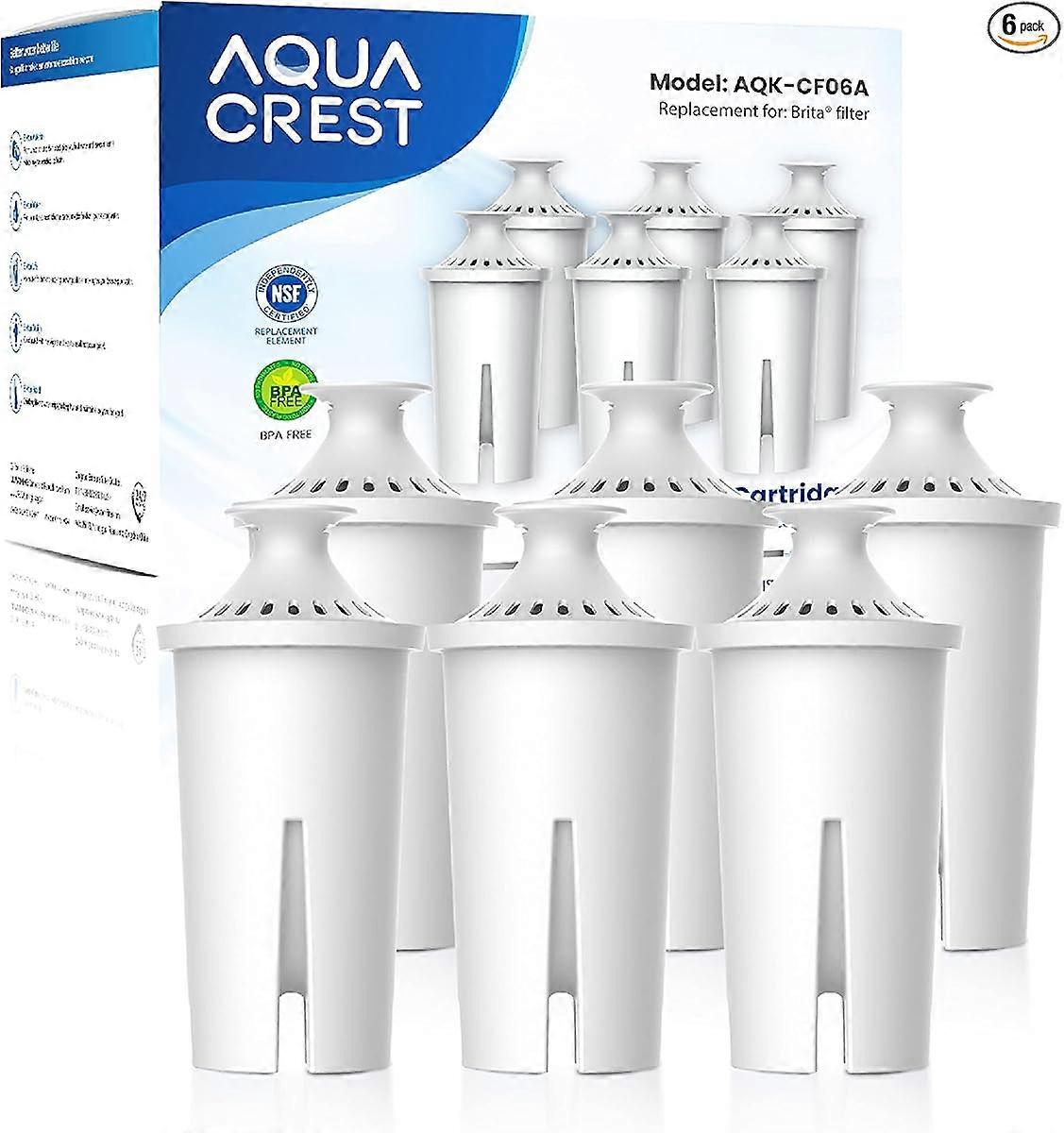 Pitchers and Dispensersand More, NSF Certified Pitcher Water Filter, 1 Year Filter Supply, 6 Count