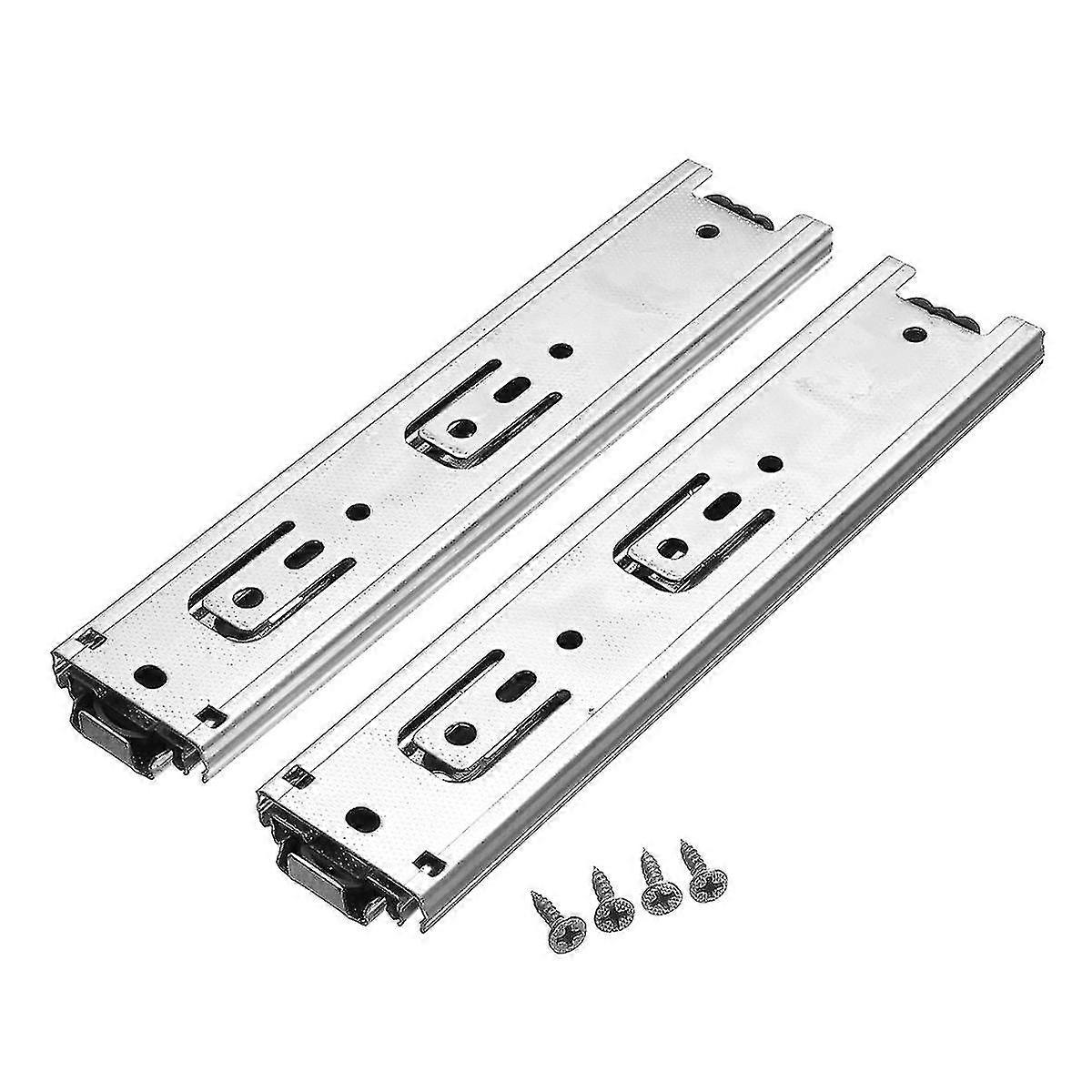 2pcs 20cm Drawer Slider Runner Close Slides Ball Bearing Rail Cabinet Hardware