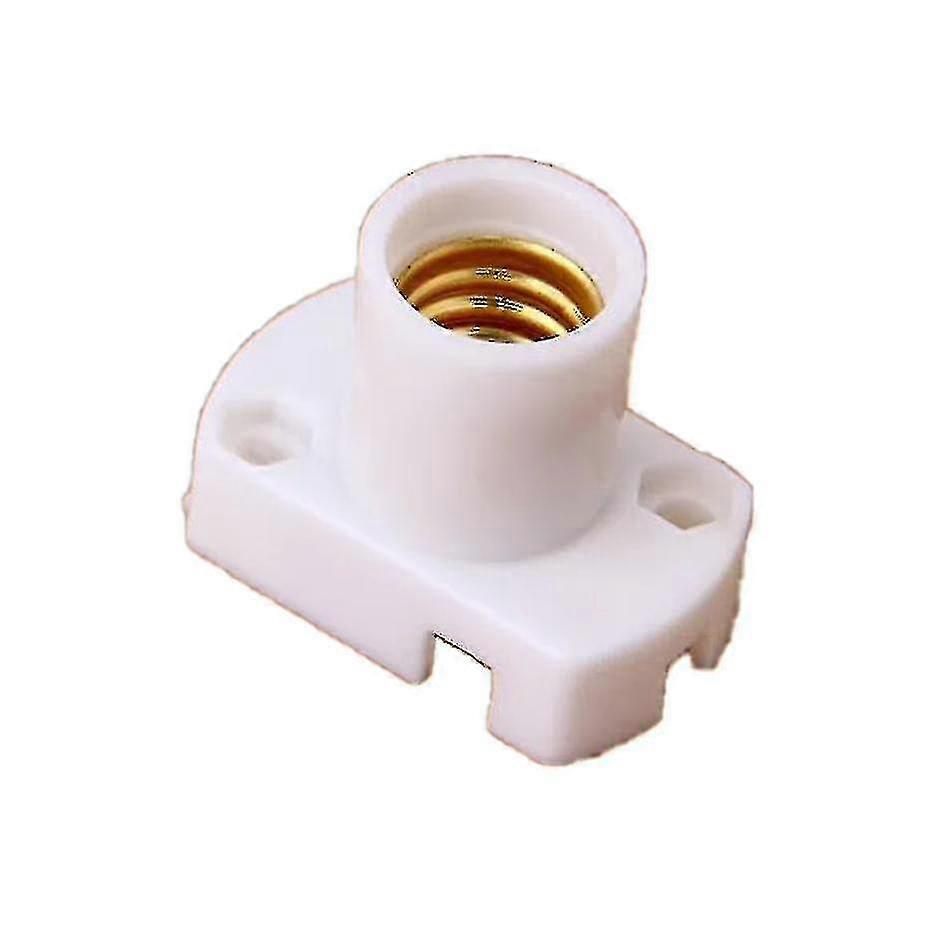 E12 Lampholder For Lampholder, Lampholder Bright Narrow Wall Mount Plastic Rectangular Lampholder Display Aging Lamp Head Screw Socket Lamp Base(white